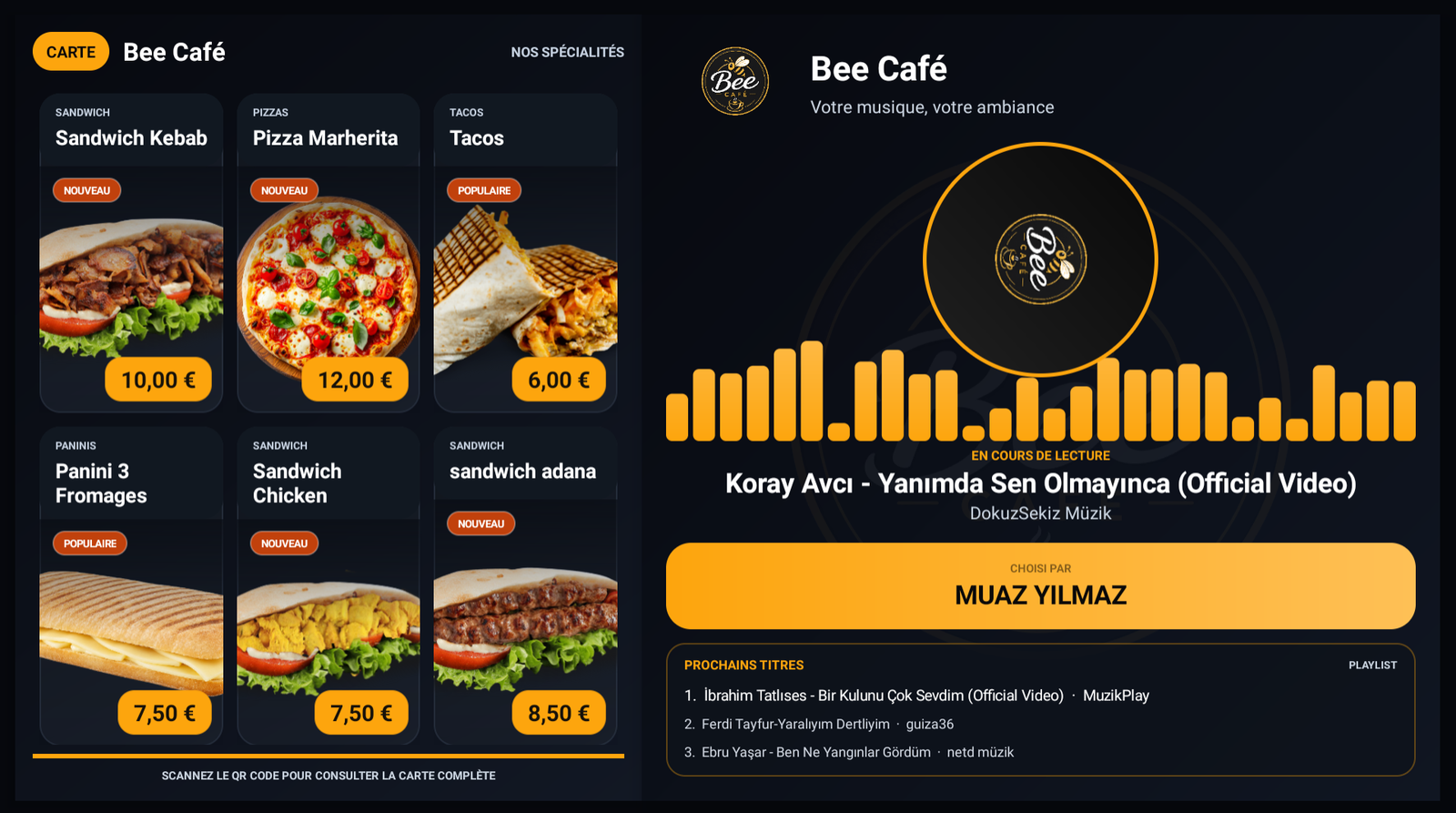BeeJukeBox Android TV ekranı